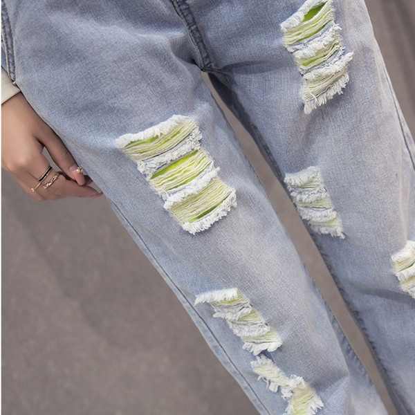 Blugi casual de dama cu talie elastica