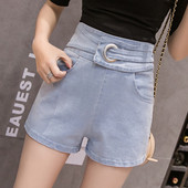 Blugi scurti de dama in trei culori - cu talie inalta