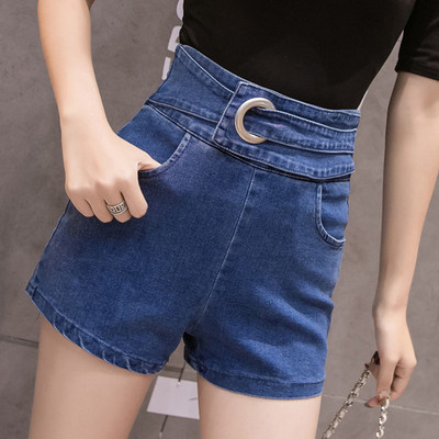 Blugi scurti de dama in trei culori - cu talie inalta