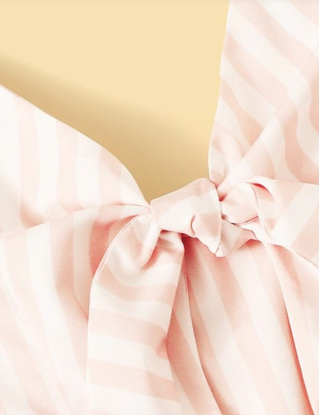 Salopetă casual de damă cu dungi în roz