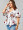 Bluza de dama marime mare cu model floral in alb