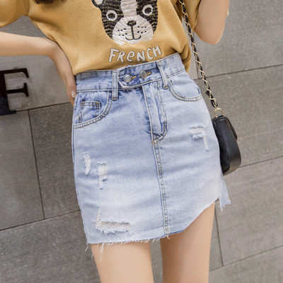 Fusta de dama actuala in doua culori cu talie inalta