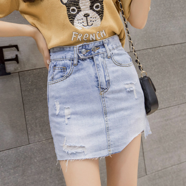 Fusta de dama actuala in doua culori cu talie inalta