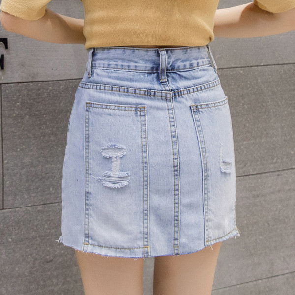 Fusta de dama actuala in doua culori cu talie inalta