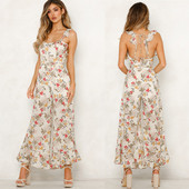 Salopeta de dama actuala cu bretele cu motive florale