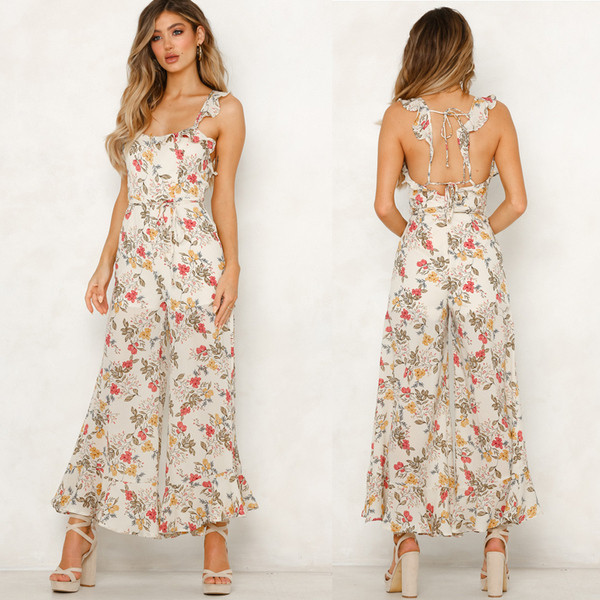 Salopeta de dama actuala cu bretele cu motive florale