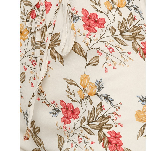 Salopeta de dama actuala cu bretele cu motive florale