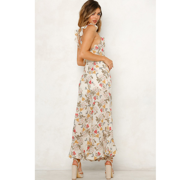 Salopeta de dama actuala cu bretele cu motive florale