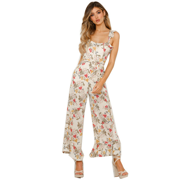 Salopeta de dama actuala cu bretele cu motive florale