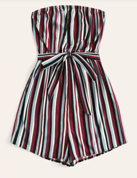 Salopetă casual de damă în dungi