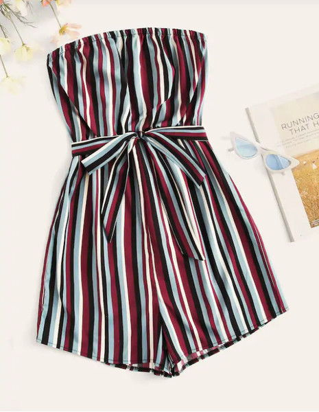 Salopetă casual de damă în dungi