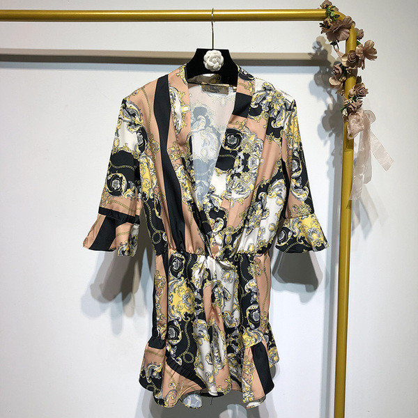 Καθημερινή γυναικεία ολόσωμη φόρμα με κορδόνια στη μέση 