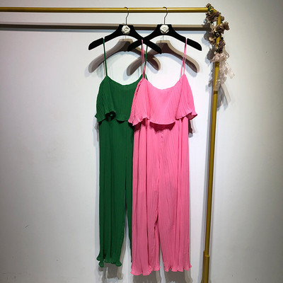 Γυναικεία ολόσωμη φόρμα  με λεπτές λουρίδες σε δύο χρώματα