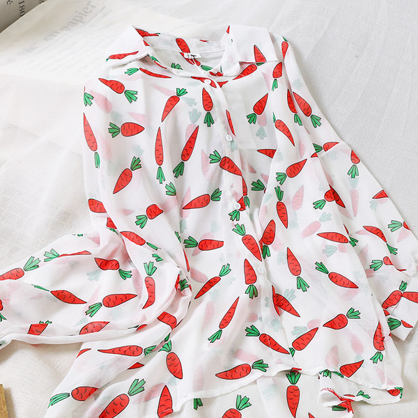 Cămașă modernă de damă cu mâneci lungi și nasturi în trei culori