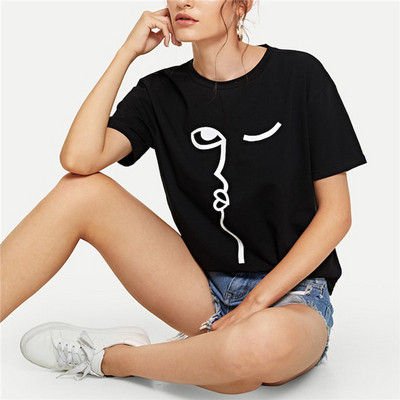 Tricou de dama modern cu maneca scurta in trei culori