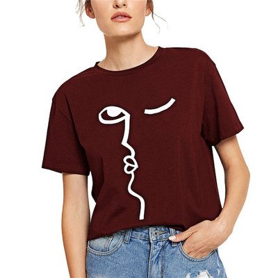 Tricou de dama modern cu maneca scurta in trei culori