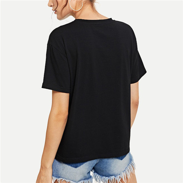 Tricou de dama modern cu maneca scurta in trei culori