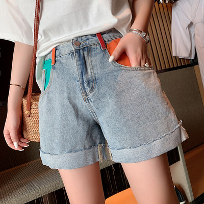 Pantaloni scurți casual de damă cu talie înaltă