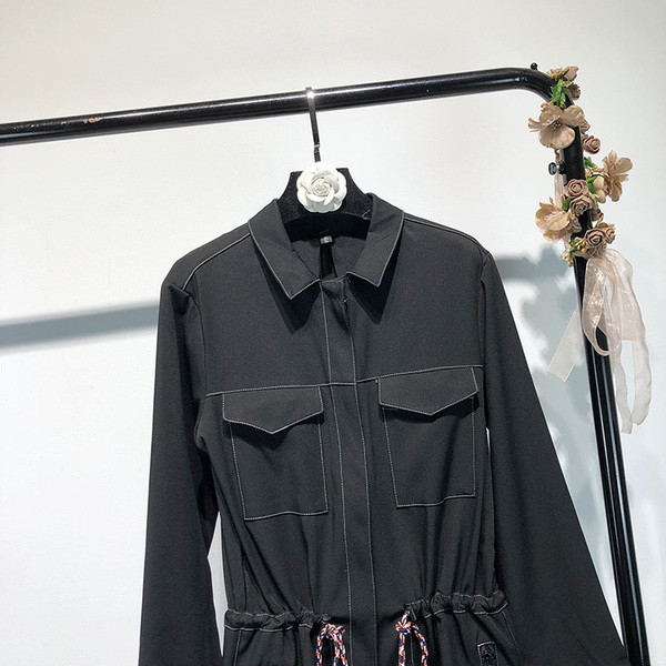 Γυναικεία ολόσωμη φόρμα μακρύ με τσέπες και κορδόνια στη  μέση