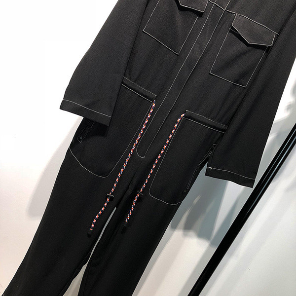 Γυναικεία ολόσωμη φόρμα μακρύ με τσέπες και κορδόνια στη  μέση