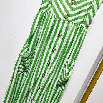 Rochie lejeră în dungi, cu bretele subțiri