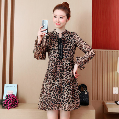 Rochie scurtă de damă elegantă cu model animal