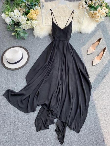 Rochie de dama cu bretele incrucisate de culoare neagra