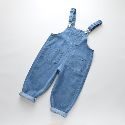 Model nou de salopeta pentru copii de culoare albastra pentru fete