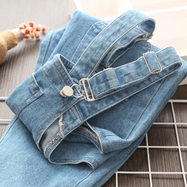 Model nou de salopeta pentru copii de culoare albastra pentru fete