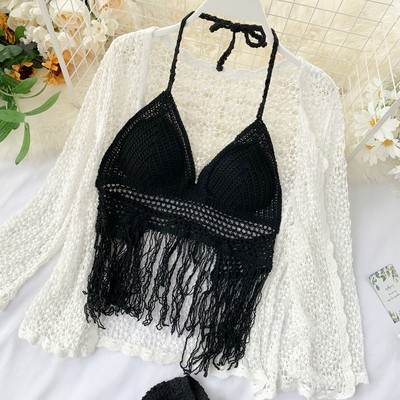 Top de damă tricotat în trei culori