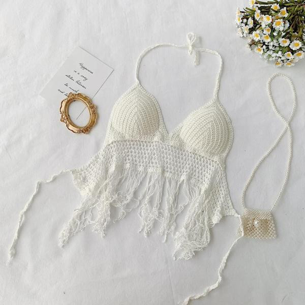 Top de damă tricotat în trei culori