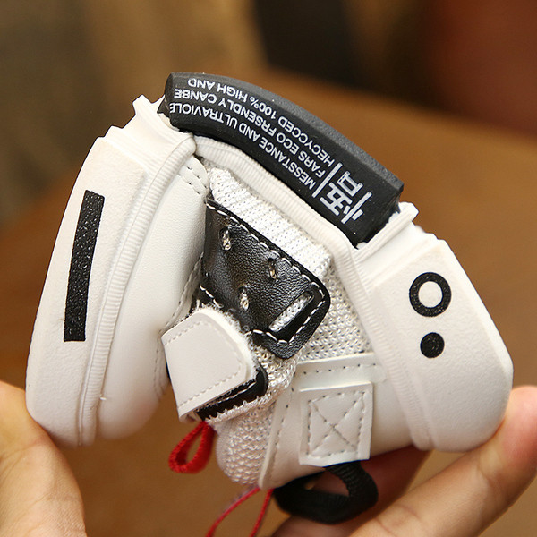 Adidași casual pentru copii pentru băieți în alb și negru cu inscripții