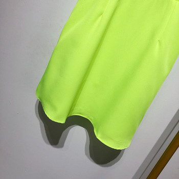 Rochie de dama cu bretele subtiri de culoare galbena