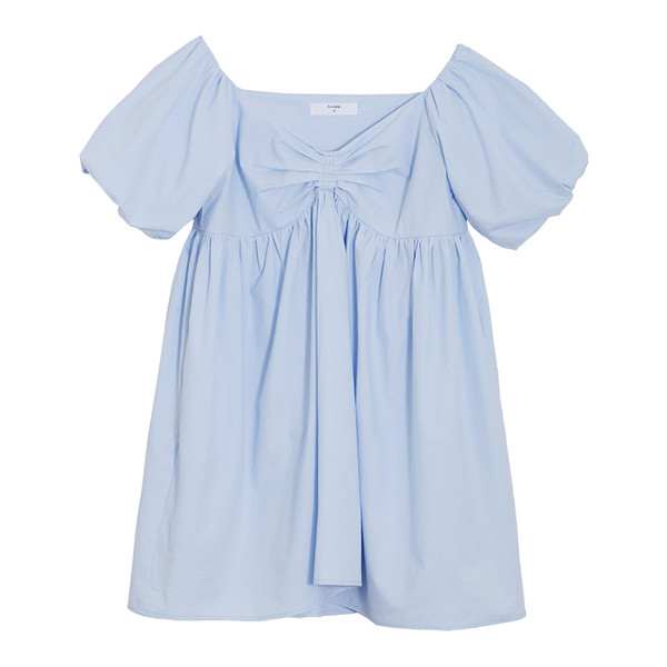 Rochie casual dama de culoare albastra - model croiala