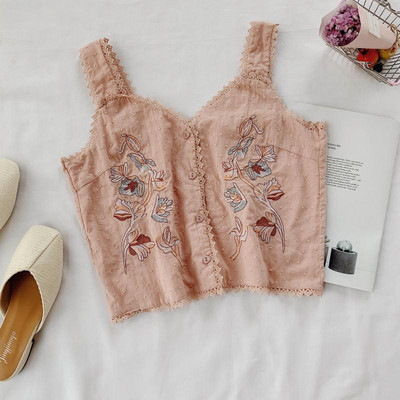 Maieu modern de dama cu broderie si nasturi in mai multe culori