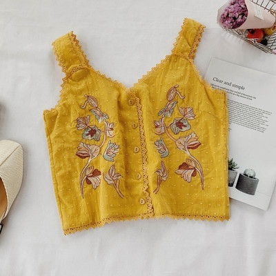 Maieu modern de dama cu broderie si nasturi in mai multe culori