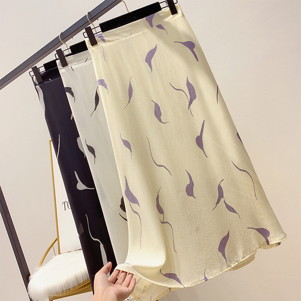 Fusta de dama cu talie inalta in trei culori