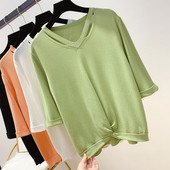 Bluza dama cu decolteu in V - model simplu