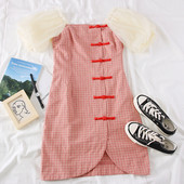 Rochie de dama model nou cu decolteu patrat in rosu