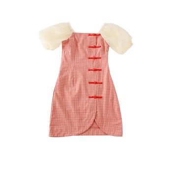 Rochie de dama model nou cu decolteu patrat in rosu