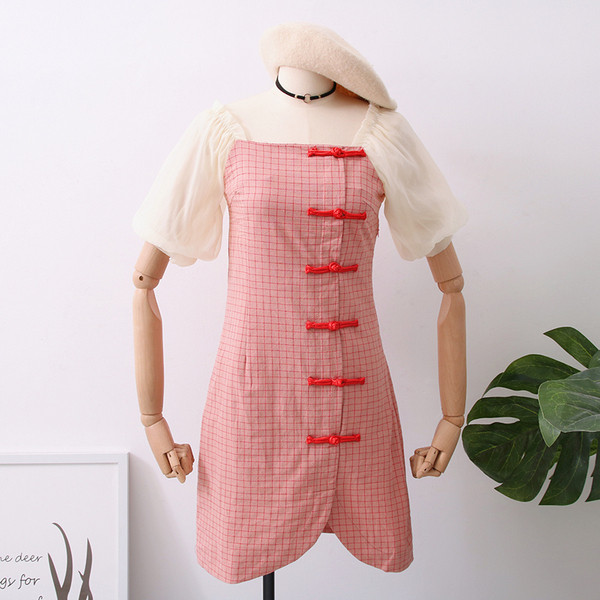 Rochie de dama model nou cu decolteu patrat in rosu