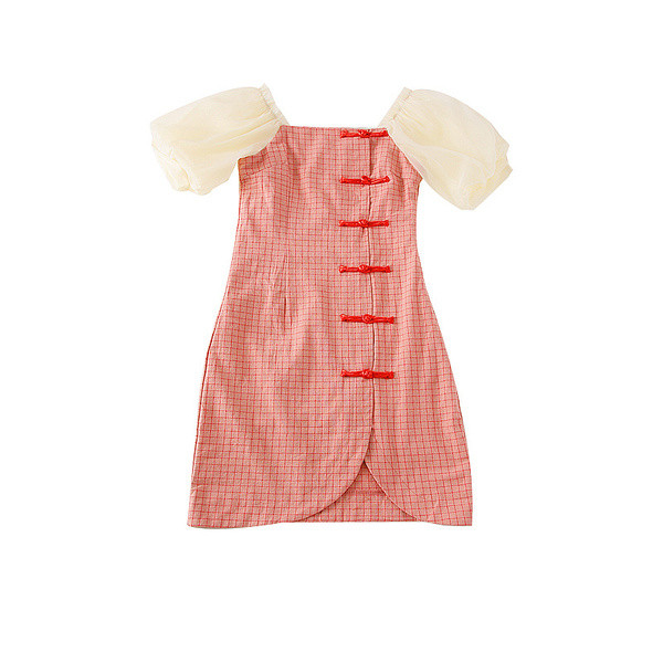 Rochie de dama model nou cu decolteu patrat in rosu