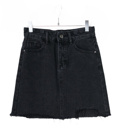 Fusta de dama moderna din denim cu talie inalta