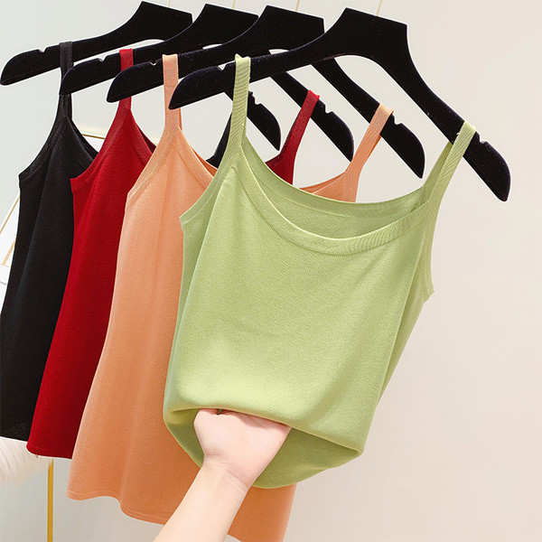 Maieu modern de dama cu bretele subtiri in mai multe culori