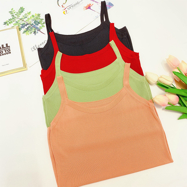 Maieu modern de dama cu bretele subtiri in mai multe culori