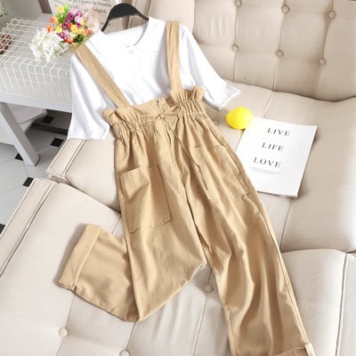 Salopeta de dama moderna cu cravate in talie in mai multe culori