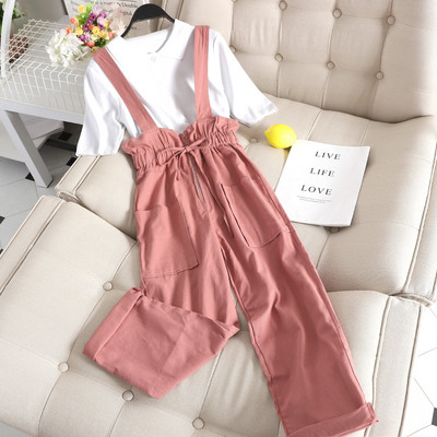 Salopeta de dama moderna cu cravate in talie in mai multe culori