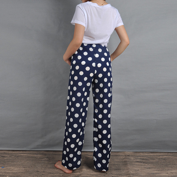 Set zilnic de damă din două părți tricou + pantaloni cu buline