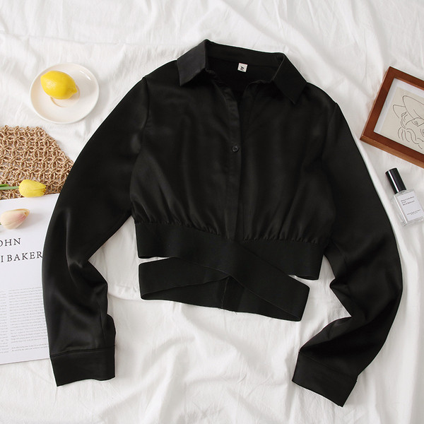 Camasa de dama model nou cu maneci lungi si visiniu, alb si negru