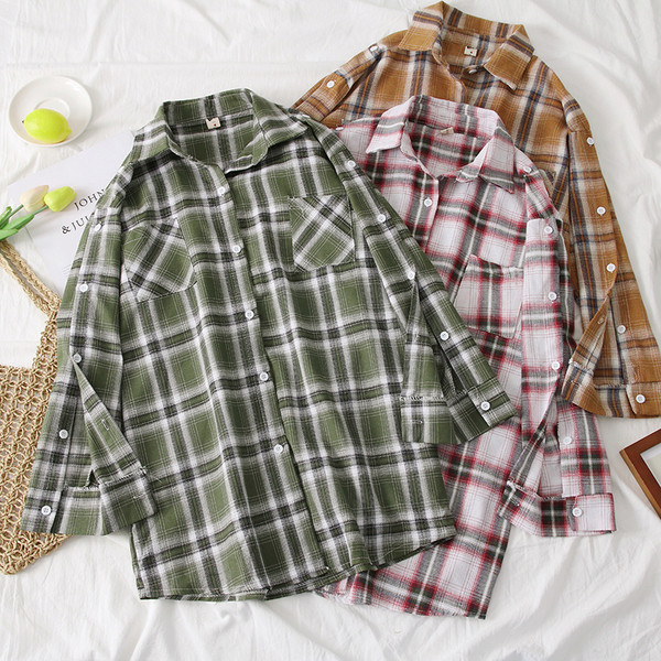 Cămașă casual damă în carouri - trei culori